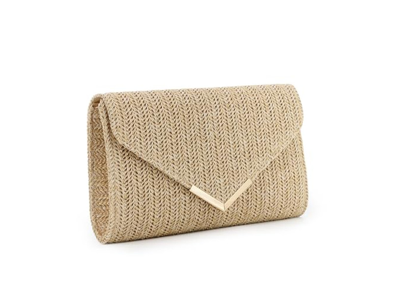 Metallketten Strohtasche Mini Luxus Neue Mode Übergroßes Strandpaket Für