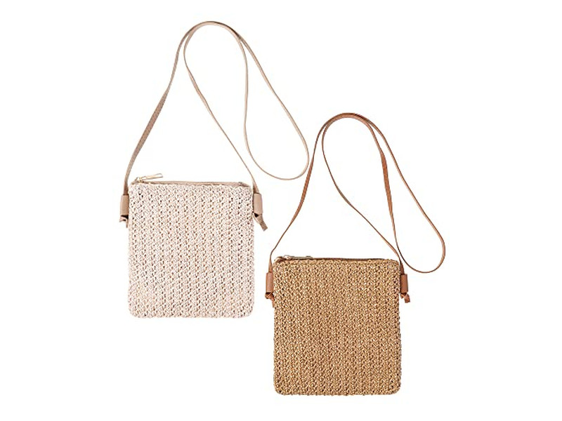 Stroh-Clutch-Klappentasche Rosa Kleine Taschen für Strohhalme Kordelzug Mode Jute