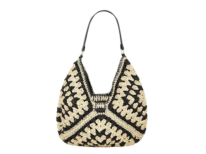 Strohpapier-Geflecht-Tasche Handtasche für Damen Handtaschen-Set Regenbogen-Handtasche