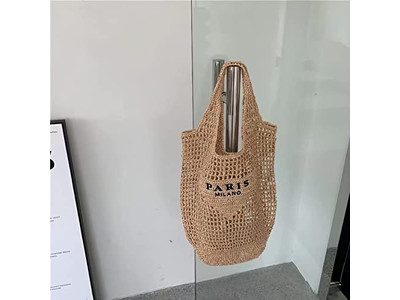 Strandtasche Strohhalme Gras Maßgefertigte Strohtaschen Elegante Boho-Griff-Tragetasche