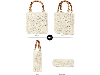 Kinder Stroh-Eimertasche Lustige Sommerhandtasche Mode Rucksack Hochwertig