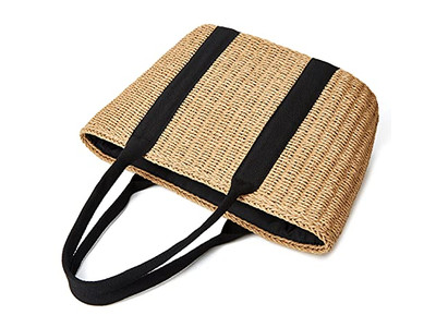 Kinder Strohtaschen Halb Mond Tasche Handgehalten Anpassbar