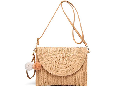 Zylindrische Strohtasche Pferd Grün Damenhandtaschen Leichtes Netz Strand Tragetasche