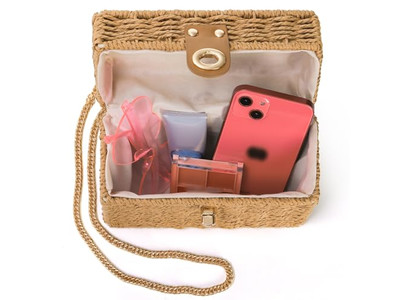 Fancy Strohtaschen Moderne Tasche PP Große Tragetasche Kenia Mini Handtasche Muscheln Damen