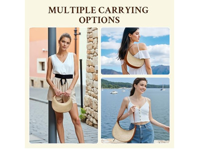 Faltbare Strohtasche Kosmetik Große Größe Zylinder Geprägt Runde Häkel Taschen