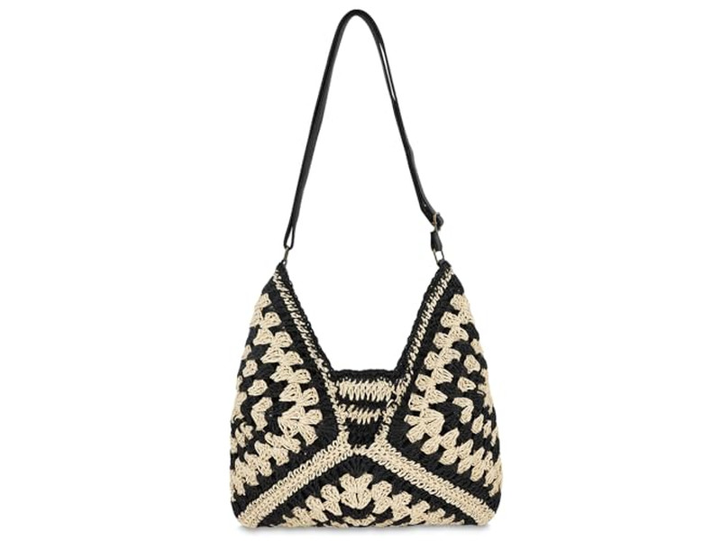 Lustige Stroh-Clutch-Tasche Damenhandtasche Ins Eimer Papier Bach Handtaschen