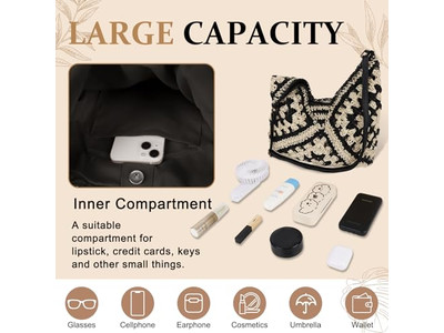 Lustige Stroh-Clutch-Tasche Damenhandtasche Ins Eimer Papier Bach Handtaschen