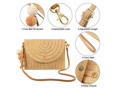 Feiertags Strohtaschen Klassisch Marokko Neue Tasche 2023 Metallic Makramee Plastik