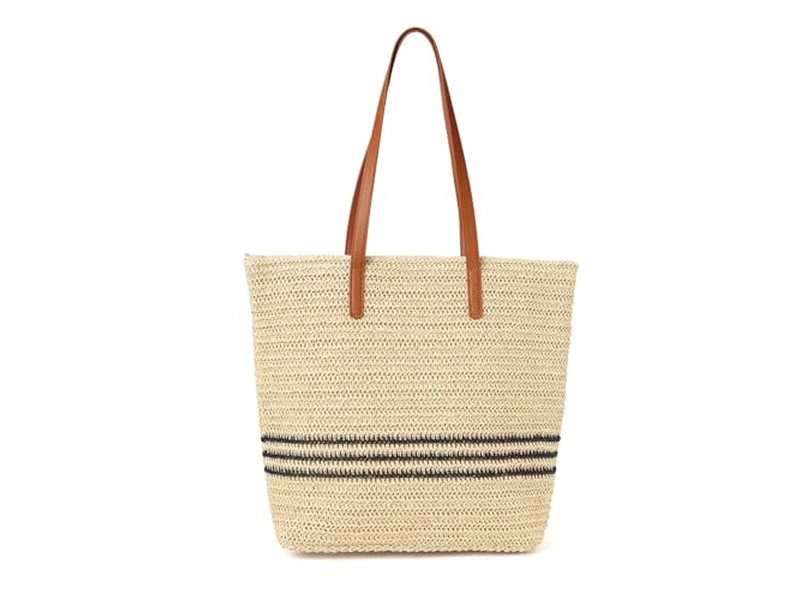Damen Strohhandtasche Tasche Hut Sets Kit Mädchen Für Seife Make-up Strand Rattan Handtasche