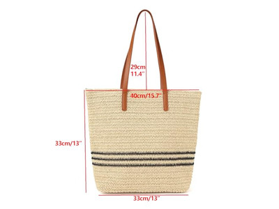 Damen Strohhandtasche Tasche Hut Sets Kit Mädchen Für Seife Make-up Strand Rattan Handtasche