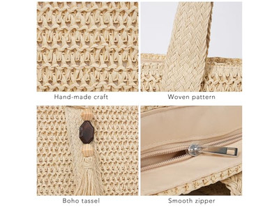 Große Fransen-Strohtasche Sommer Kleine Mädchen Luxus-Tragetaschen Hersteller