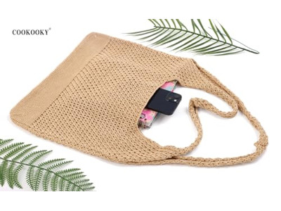 Strohtaschen Herstellen Lose Tasche Drachen PU Stroh Reisen Stoffstreifen Weben Zitronen Geschenk