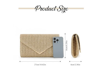 Metallketten Strohtasche Mini Luxus Neue Mode Übergroßes Strandpaket Für