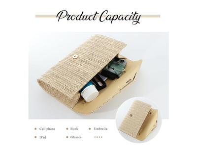 Metallketten Strohtasche Mini Luxus Neue Mode Übergroßes Strandpaket Für