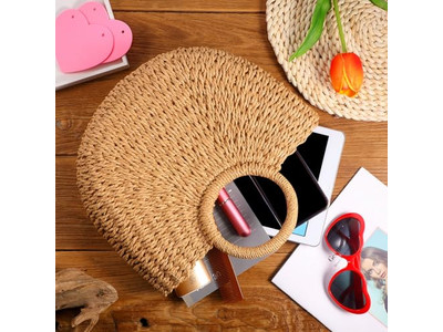 Marokkanische Strohtasche Marokko Natürliche Taschen Natürlich Übergroß PP Gewebt