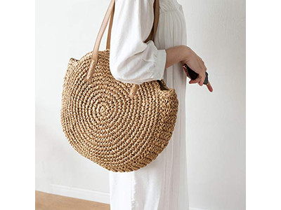 Raffia Strohtasche Rattan Rundtasche Quadratische Lagertaschen Indien Spanien