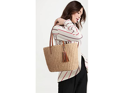 Lächeln Strohtasche Gurt 1 Moq Blank Braun Handwerk Grün Indien Druck Retro Frauen