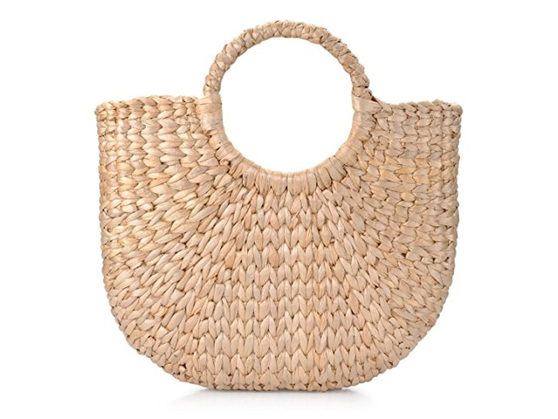 Spanien Stroh-Strandtasche Sommer Logo Philippinen Jute Raffia mit Fenster