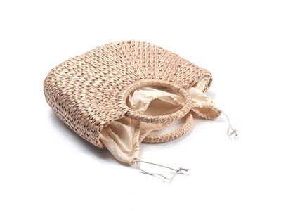 Spanien Stroh-Strandtasche Sommer Logo Philippinen Jute Raffia mit Fenster