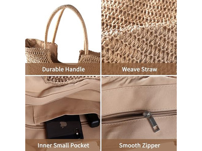 Günstige Strohtasche Blumen Strohtaschen Damenhandtaschen mit Logo