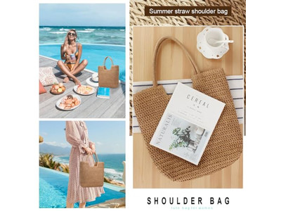 Strohtasche Griffe in Hand Quasten Vietnam Träger Elegantes Hut Set Halter Taschen