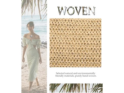 Strohtasche mit Perlen Muschel Riemen Taschen für Strand