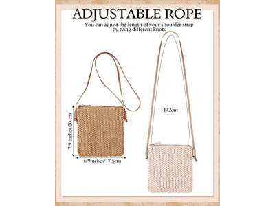 Stroh-Clutch-Klappentasche Rosa Kleine Taschen für Strohhalme Kordelzug Mode Jute