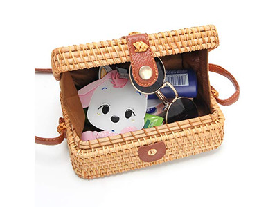 Stroh-Tragetasche Sommertasche Oberer Griff Gewebte Perlenquaste Kinder Weizen Damen Crossbody